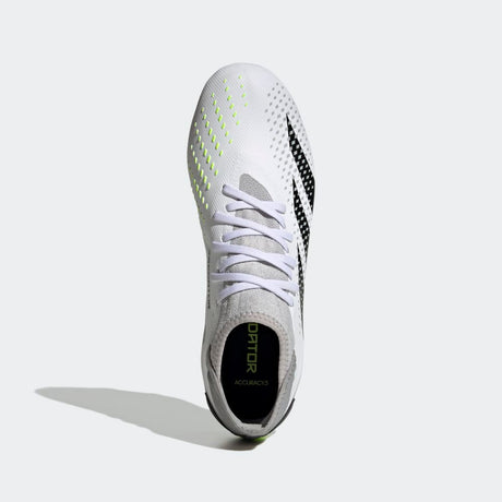 adidas Predator Accuracy.3 FG Firm Ground Soccer Cleats White/Black/Lucid Lemon - Best Buy Soccer