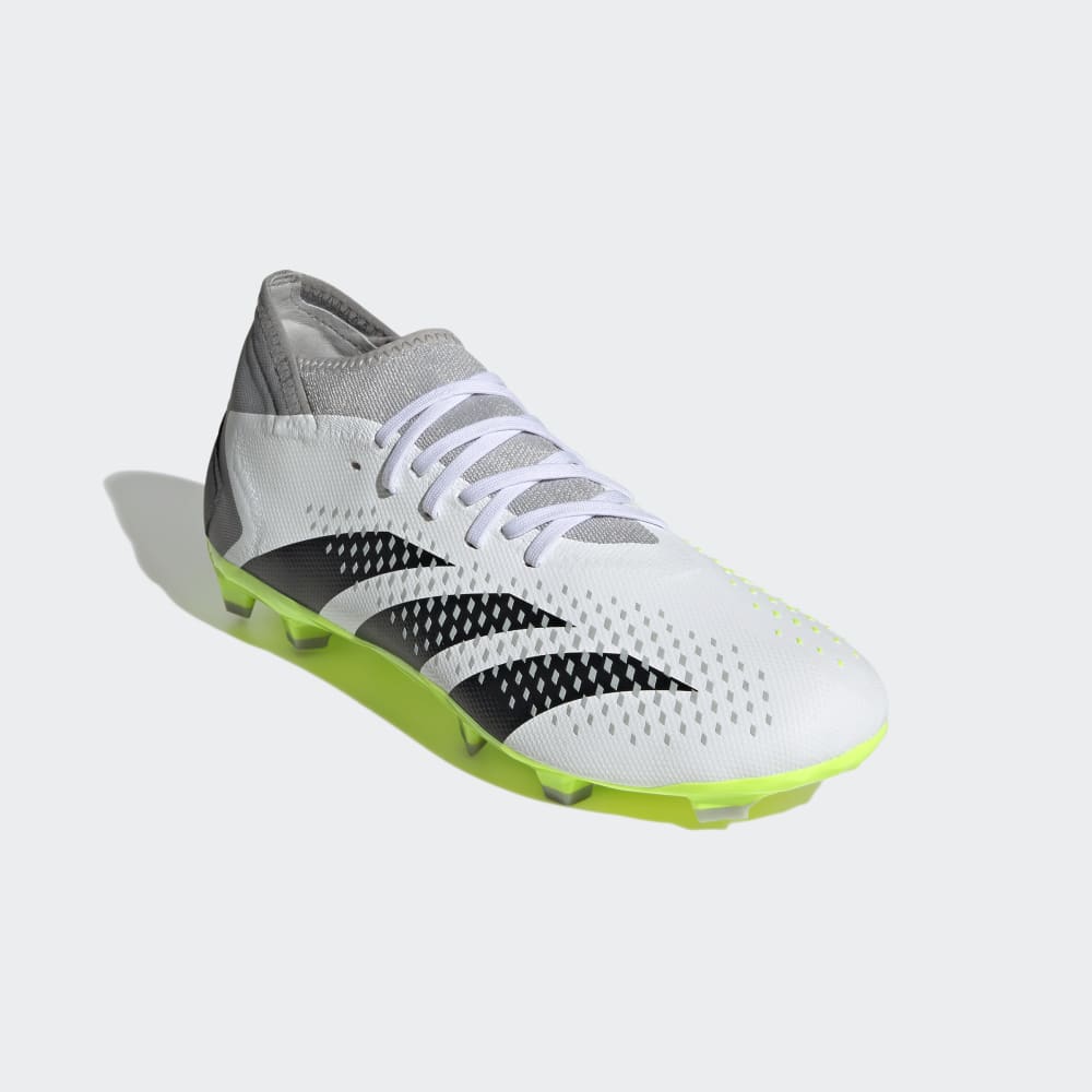 adidas Predator Accuracy.3 FG Firm Ground Soccer Cleats White/Black/Lucid Lemon - Best Buy Soccer
