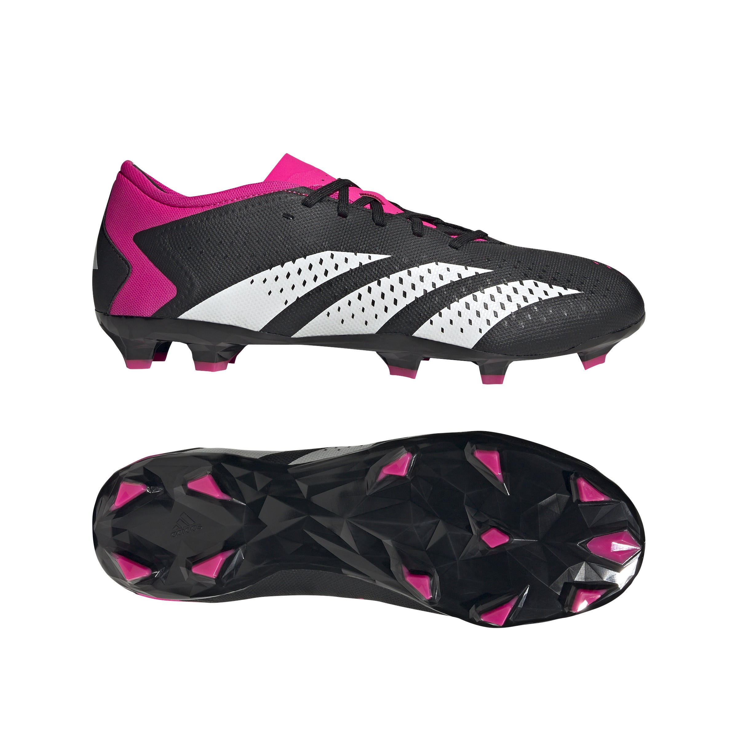 adidas Predator Accuracy.3 Low FG Firm Ground Cleats Black/White/Pink - Best Buy Soccer
