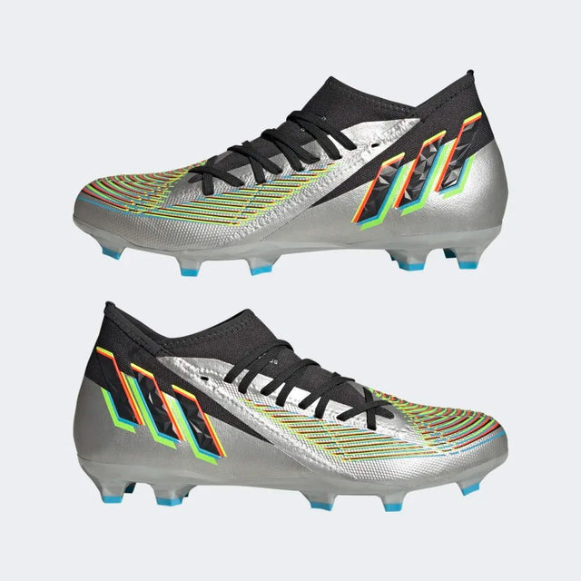adidas Predator Edge.3 FG Firm Ground Soccer Cleats Silver/Black - Best Buy Soccer