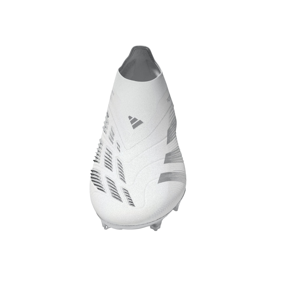adidas Predator Elite Laceless FG Firm Ground Soccer Cleats - White/Silver Metallic/White - Best Buy Soccer