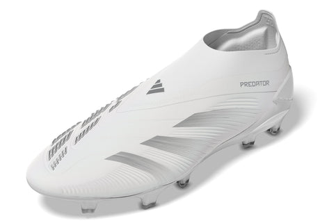 adidas Predator Elite Laceless FG Firm Ground Soccer Cleats - White/Silver Metallic/White - Best Buy Soccer