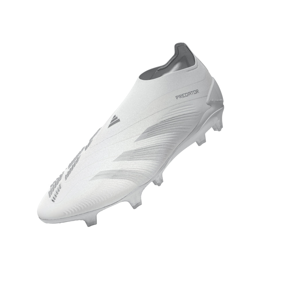 adidas Predator Elite Laceless FG Firm Ground Soccer Cleats - White/Silver Metallic/White - Best Buy Soccer