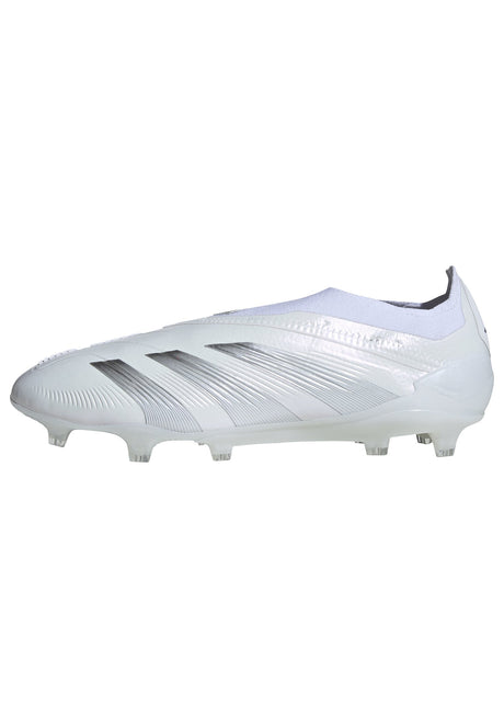adidas Predator Elite Laceless FG Firm Ground Soccer Cleats - White/Silver Metallic/White - Best Buy Soccer