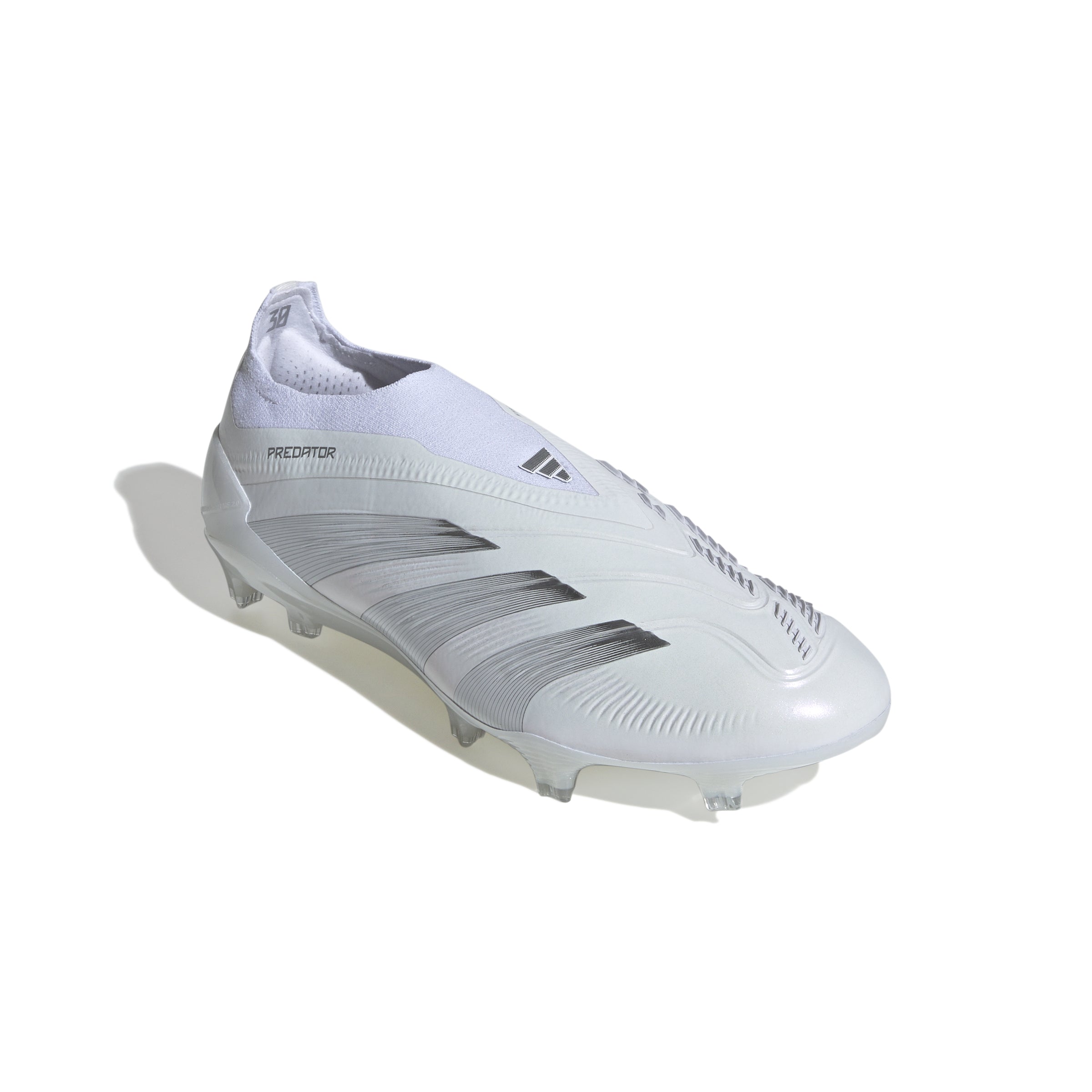 adidas Predator Elite Laceless FG Firm Ground Soccer Cleats - White/Silver Metallic/White - Best Buy Soccer