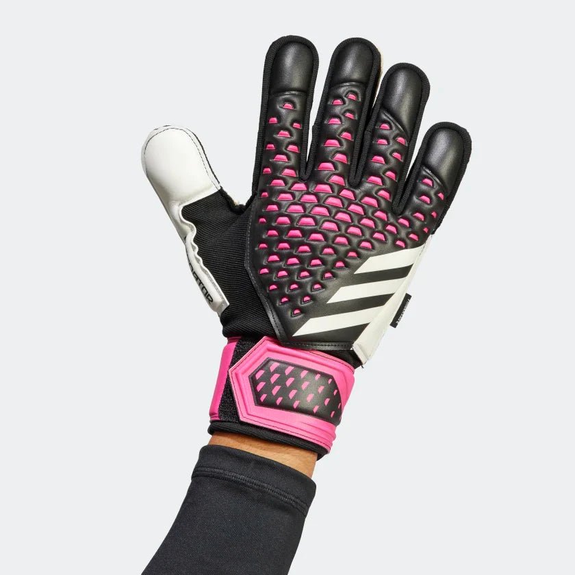 adidas Predator Match Fingersave Goalkeeper Gloves Black/White - Best Buy Soccer