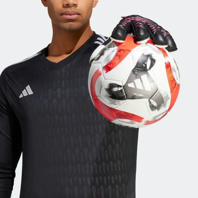 adidas Predator Match Fingersave Goalkeeper Gloves Black/White - Best Buy Soccer