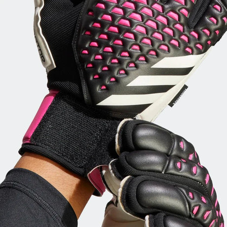 adidas Predator Match Fingersave Goalkeeper Gloves Black/White - Best Buy Soccer