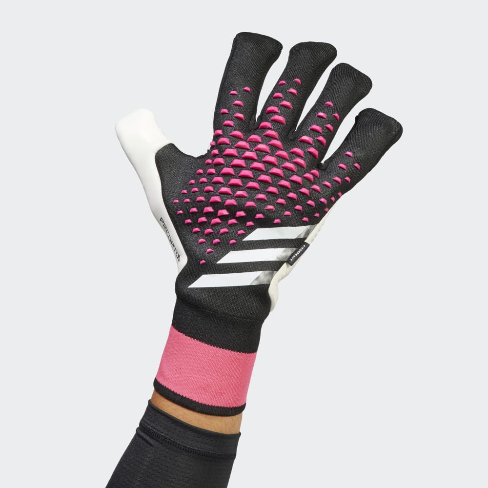 adidas Predator Pro Fingersave Goalkeeper Gloves Black/White/Shock Pink - Best Buy Soccer