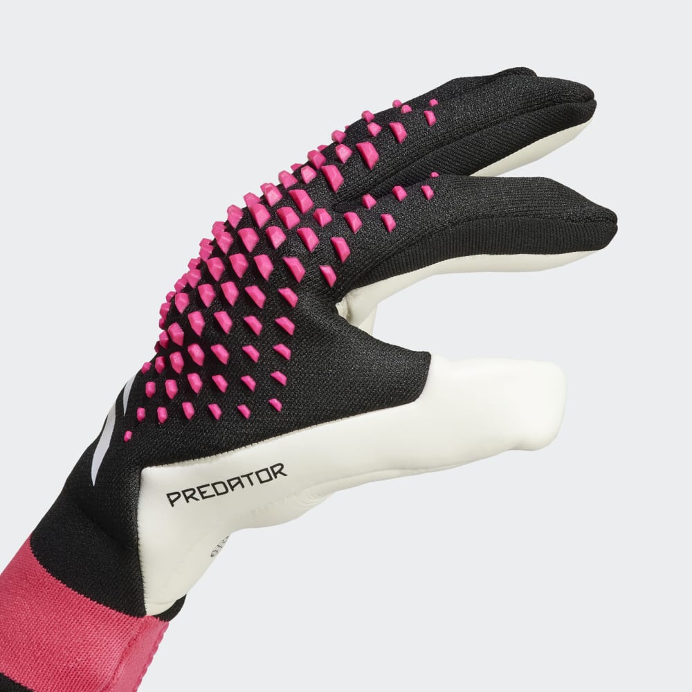adidas Predator Pro Fingersave Goalkeeper Gloves Black/White/Shock Pink - Best Buy Soccer