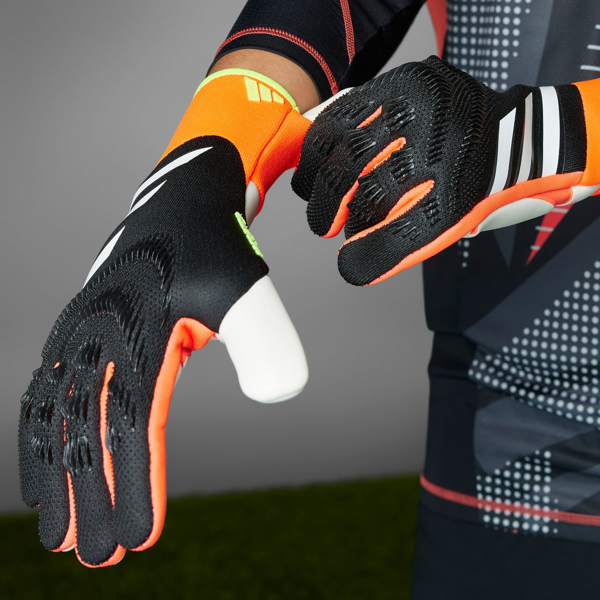adidas Predator Pro Goalkeeper Gloves Black/Solar Red/Yellow - Best Buy Soccer