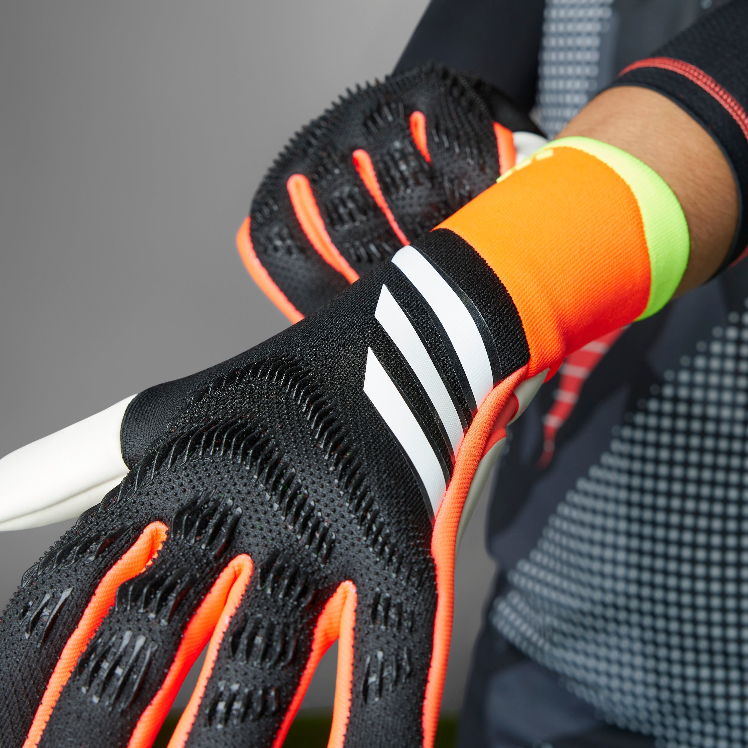adidas Predator Pro Goalkeeper Gloves Black/Solar Red/Yellow - Best Buy Soccer