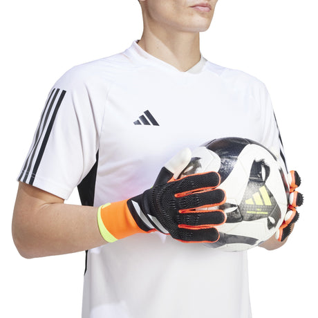 adidas Predator Pro Goalkeeper Gloves Black/Solar Red/Yellow - Best Buy Soccer