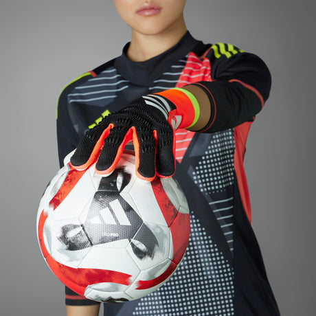 adidas Predator Pro Goalkeeper Gloves Black/Solar Red/Yellow - Best Buy Soccer