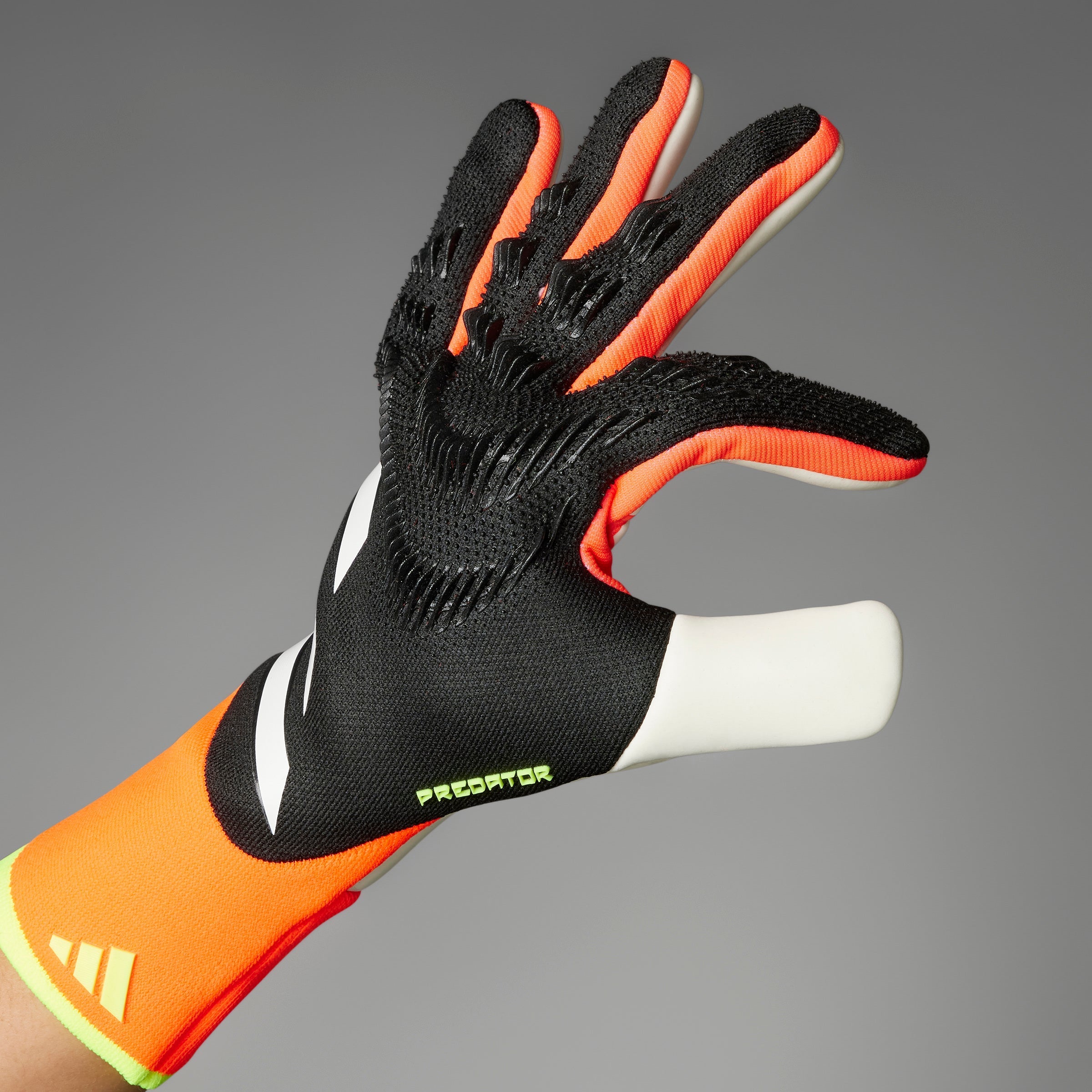 adidas Predator Pro Goalkeeper Gloves Black/Solar Red/Yellow - Best Buy Soccer