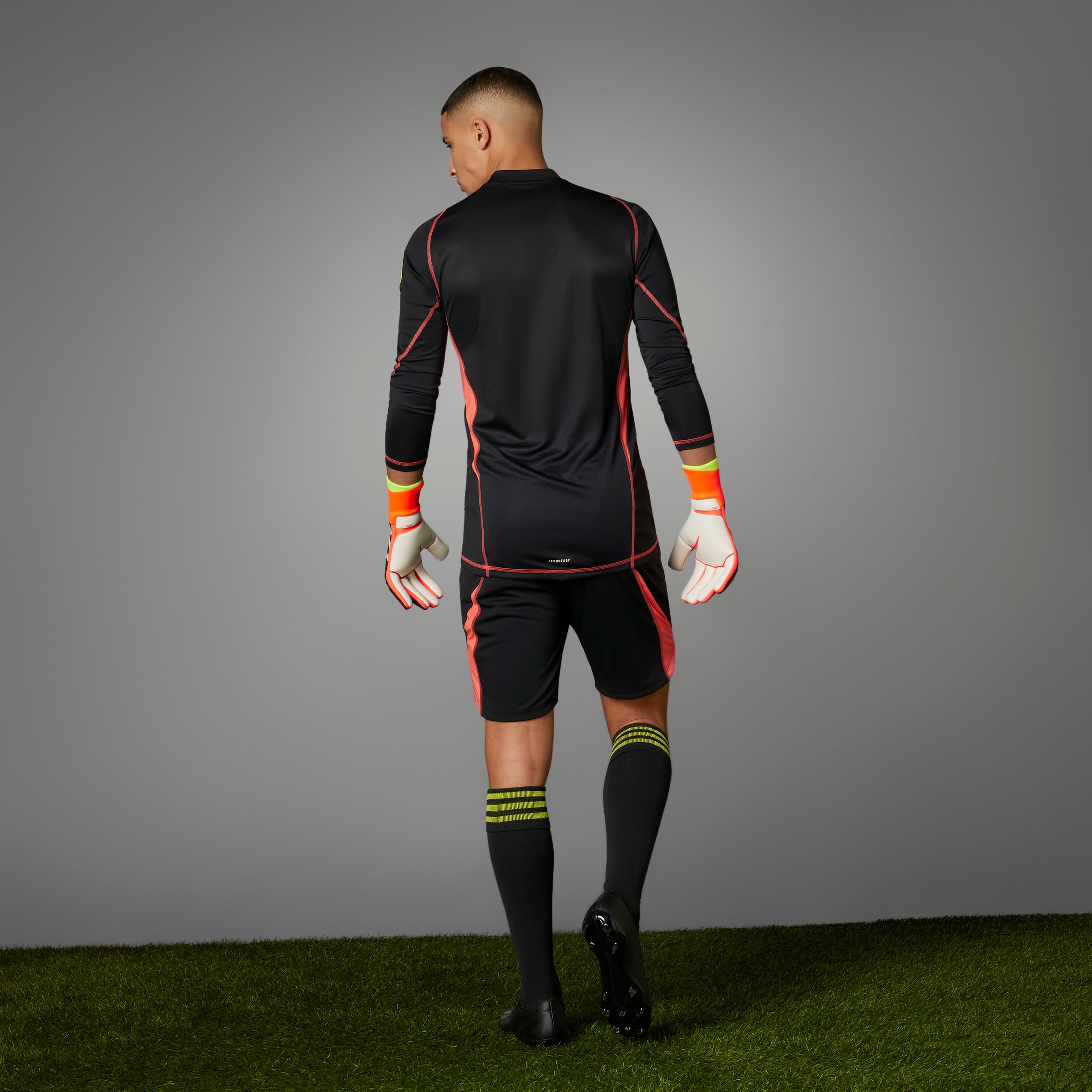 adidas Predator Pro Goalkeeper Gloves Black/Solar Red/Yellow - Best Buy Soccer