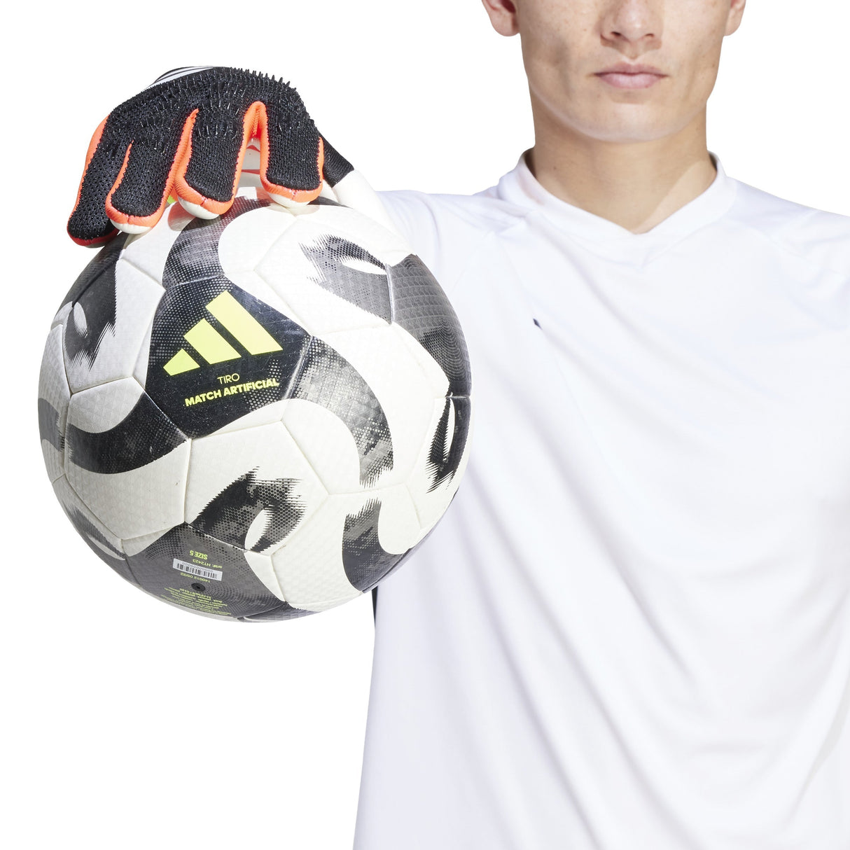 adidas Predator Pro Goalkeeper Gloves Black/Solar Red/Yellow - Best Buy Soccer