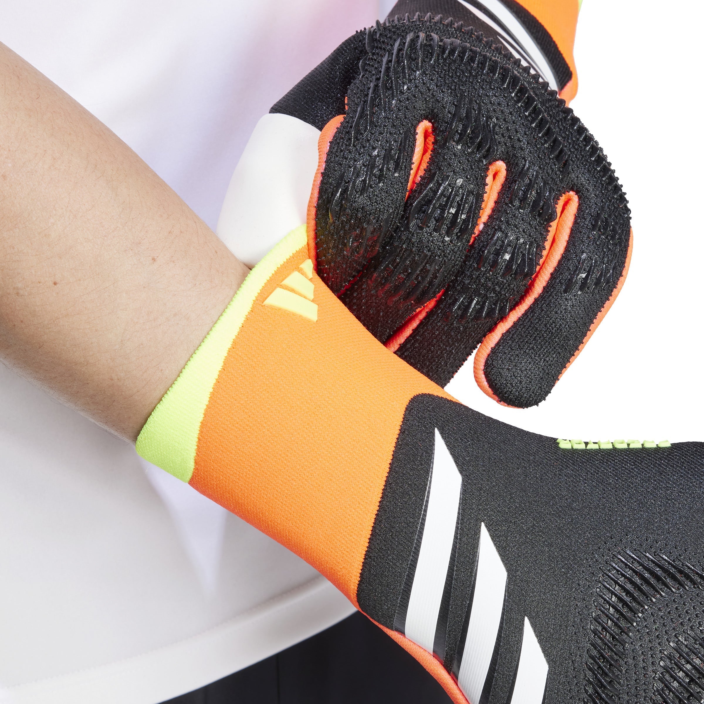 adidas Predator Pro Goalkeeper Gloves Black/Solar Red/Yellow - Best Buy Soccer