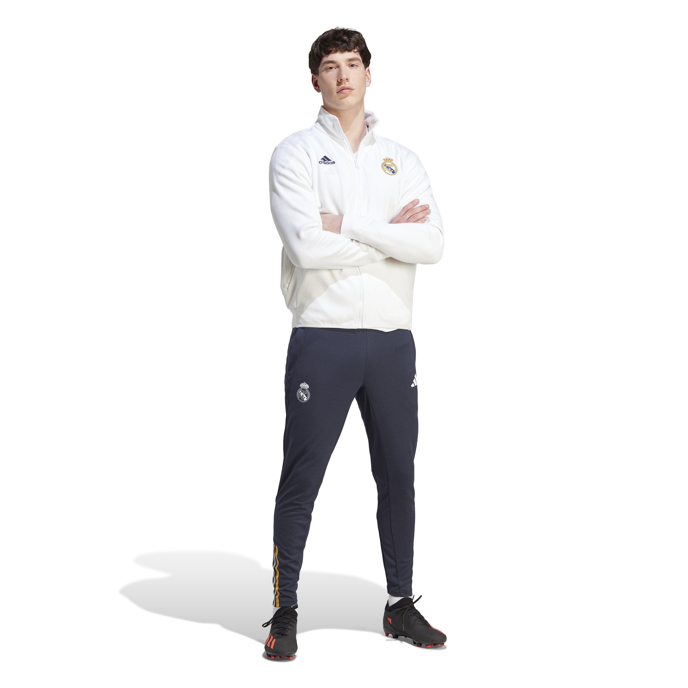 adidas Real Madrid Anthem Jacket - White - Best Buy Soccer