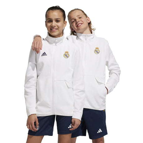 adidas Real Madrid Anthem Jacket - White - Best Buy Soccer