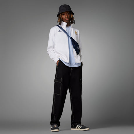 adidas Real Madrid Anthem Jacket - White - Best Buy Soccer