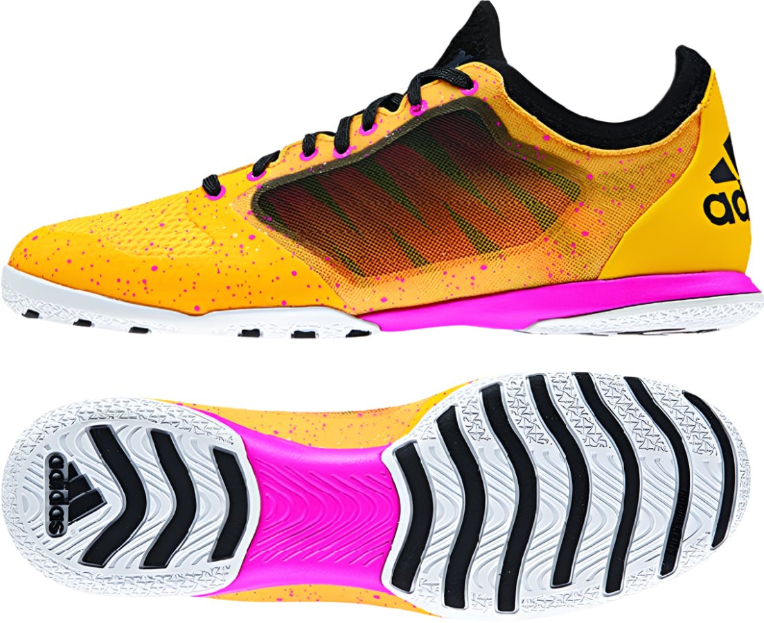 adidas X 15.1 Court Indoor Soccer Shoes - Solar Gold/Black/Shock Pink - Best Buy Soccer