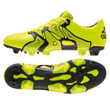 adidas X 15.1 FG/AG Leather Multi - Ground Soccer Cleats - Solar Yellow/Black - Best Buy Soccer