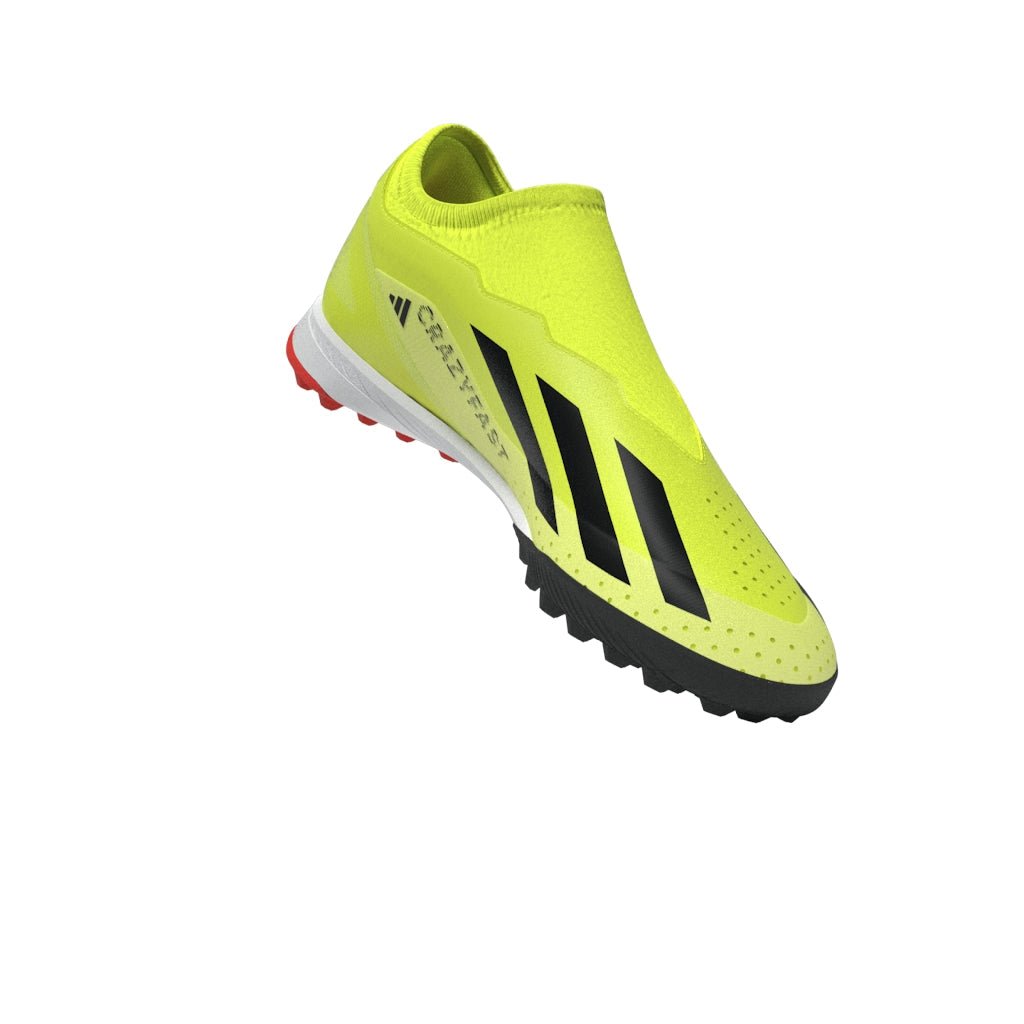 adidas X Crazyfast League LL TF Laceless Turf Boots Solar Yellow/Black/White - Best Buy Soccer