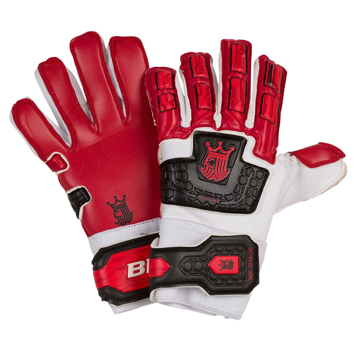Brine King Match 3X Goalkeeper Gloves Red/Black/White - Best Buy Soccer