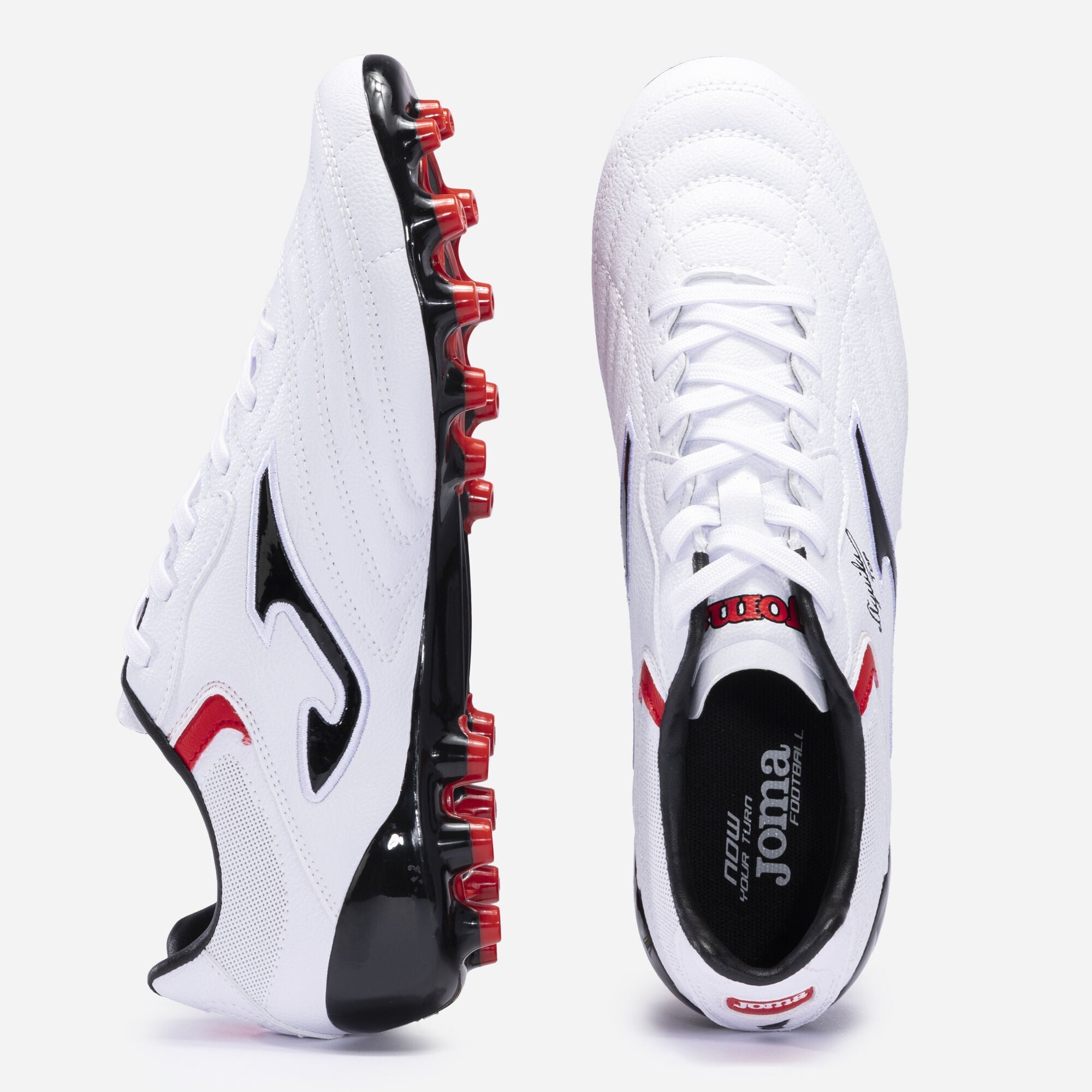 Joma Aguila Cup 2302 AG Artificial Grass Soccer Cleats - White/Red - Best Buy Soccer