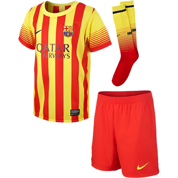 Nike Barcelona Aweay Mini - Kit 13 Yellow/Red/Navy - Best Buy Soccer