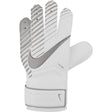 Nike Kid's Match Goalkeeper Gloves White/Chrome - Best Buy Soccer