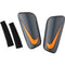 Nike Mercurial Hardshell Soccer Shin Guards - Grey/Black/Orange