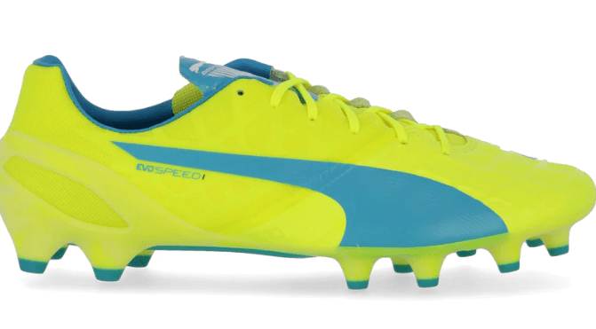 PUMA Evospeed 1.4 FG Firm Ground Cleats Safety Yellow/Blue - Best Buy Soccer