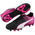 Botas de fútbol PUMA Adreno II FG para niños JR Negro/Blanco/Rosa