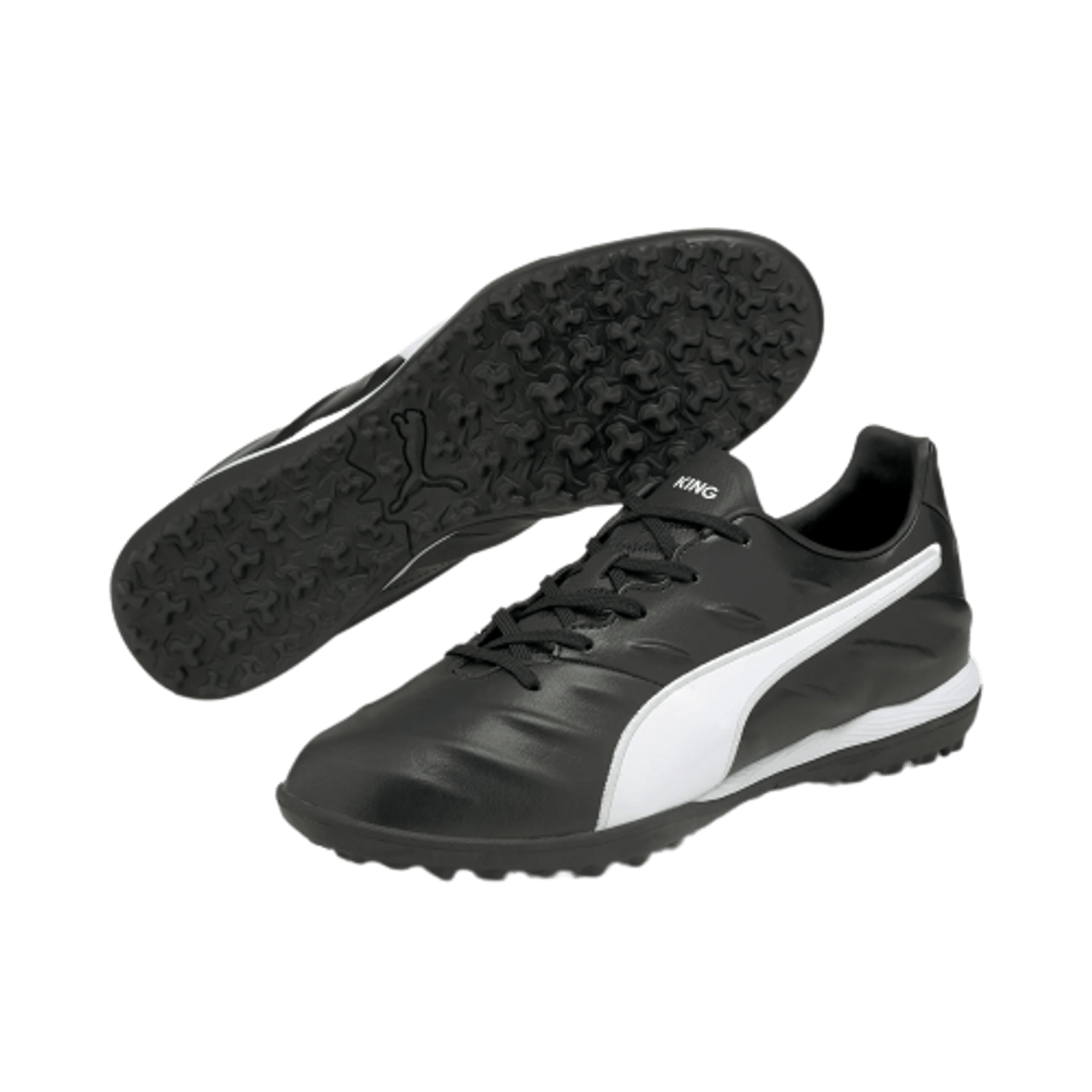 PUMA King Pro 21 TT Turf Football Boots Black/White – Best