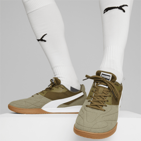 PUMA King Top IT Indoor Shoes Olive Drab/White/Gold - Best Buy Soccer