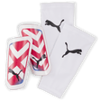 PUMA Ultra Light Sleeve Shin Guards White/Red - Best Buy Soccer