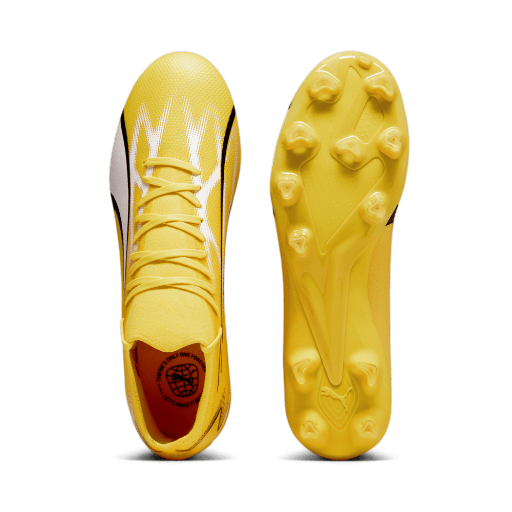 PUMA Ultra Match FG/AG Multi - Ground Cleats Yellow/White/Black - Best Buy Soccer