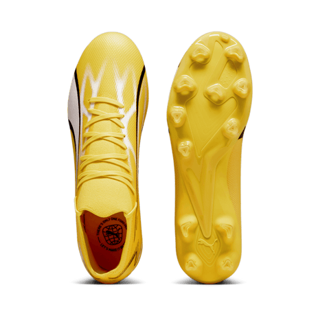 PUMA Ultra Match FG/AG Multi - Ground Cleats Yellow/White/Black - Best Buy Soccer