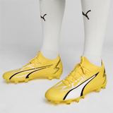 PUMA Ultra Match FG/AG Multi - Ground Cleats Yellow/White/Black - Best Buy Soccer