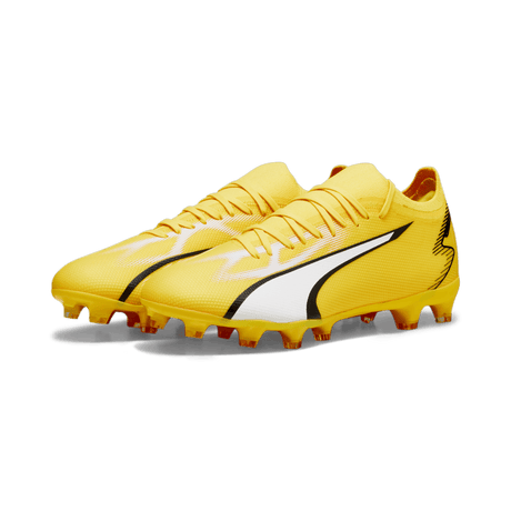 PUMA Ultra Match FG/AG Multi - Ground Cleats Yellow/White/Black - Best Buy Soccer