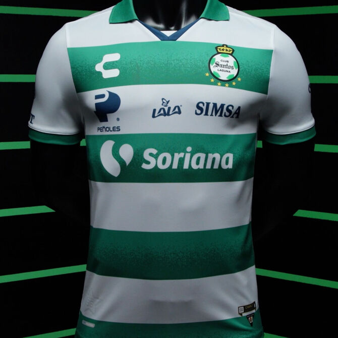 Charly Santos Home Jersey for Men 2021/22 - Green/White